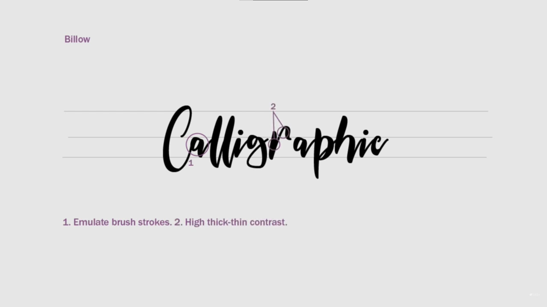 calligraphic typefaces