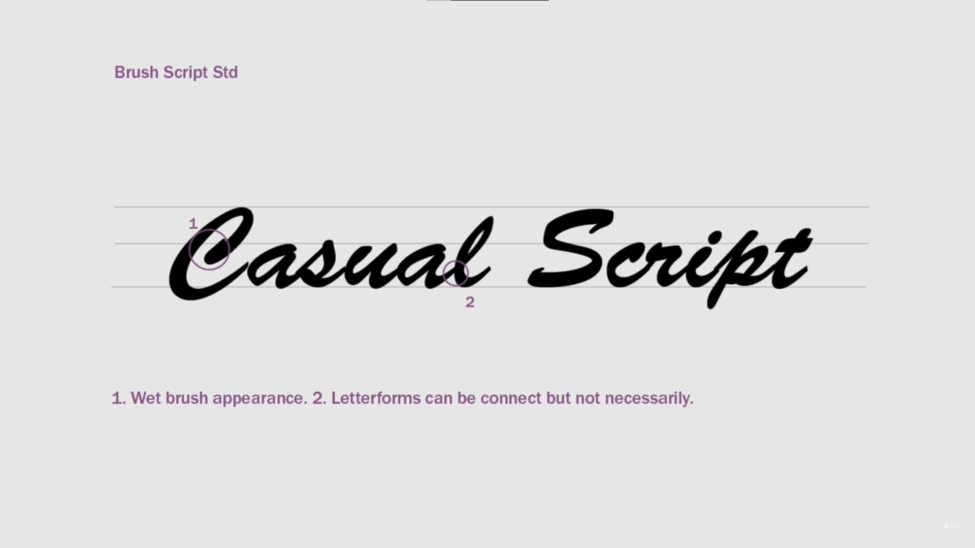 casual script typefaces