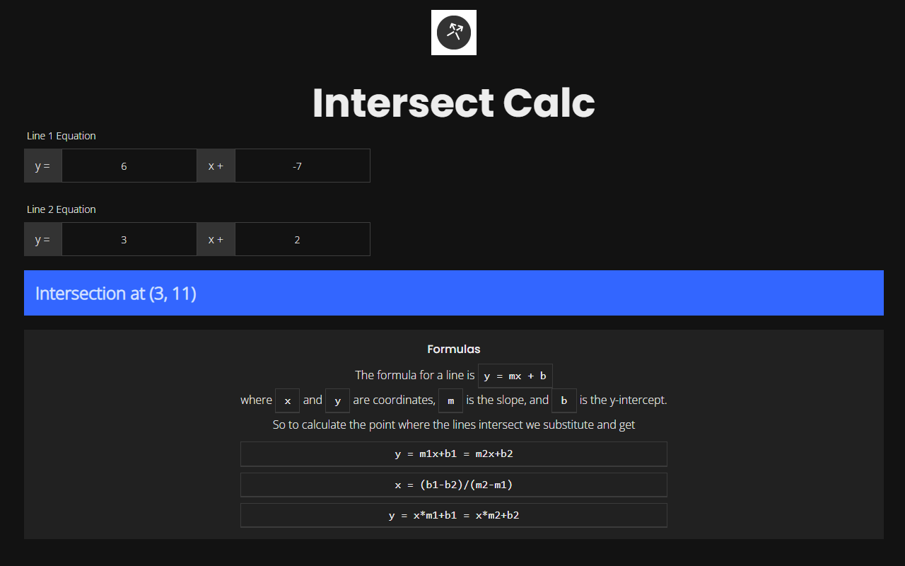 Intersect Calc